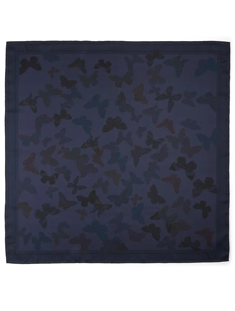 Silk Scarf In Butterfly Print