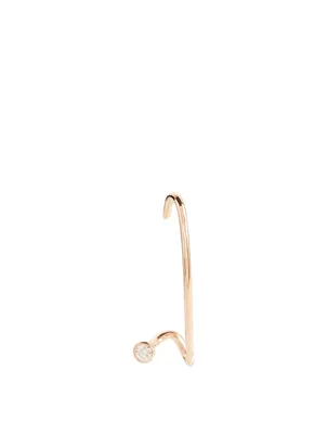 Crescendo Flare 18K Rose Gold Right Earring With Diamond