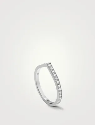 Antifer 18K White Gold Ring With Diamonds