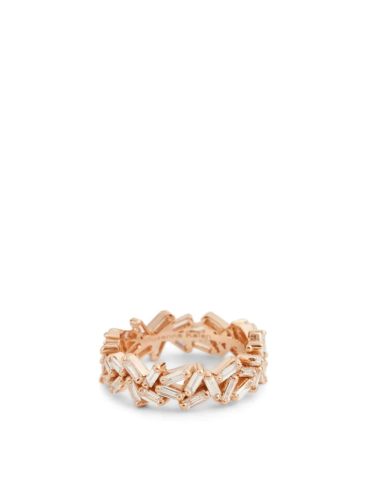 Fireworks 18K Rose Gold Eternity Ring With Diamonds