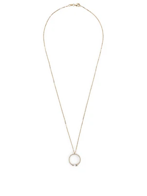 Loraine 18K Gold Pendant Necklace With Diamonds