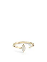 Marquise 18K Gold Crescendo Diamond Ring