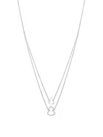 Petite Wulu 18K White Gold Necklace With Diamonds