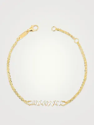 Fireworks 18K Gold Chain Bracelet With Diamonds