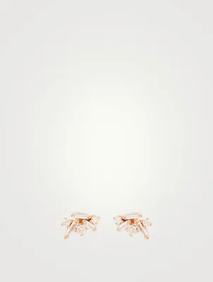 Fireworks 18K Rose Gold Earrings With Diamonds