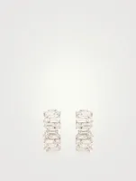 18K White Gold Hoop Earrings With Diamonds