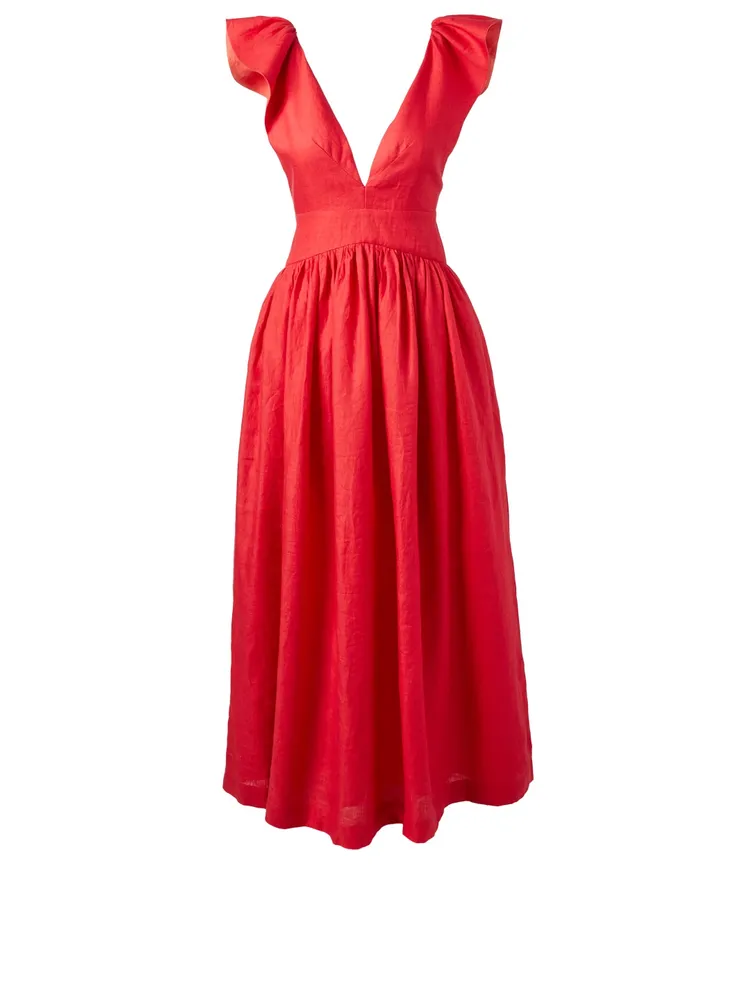 Persephone Linen Maxi Dress