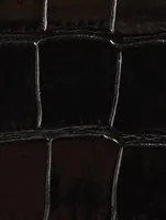 Small Antigona Croc-Embossed Leather Bag