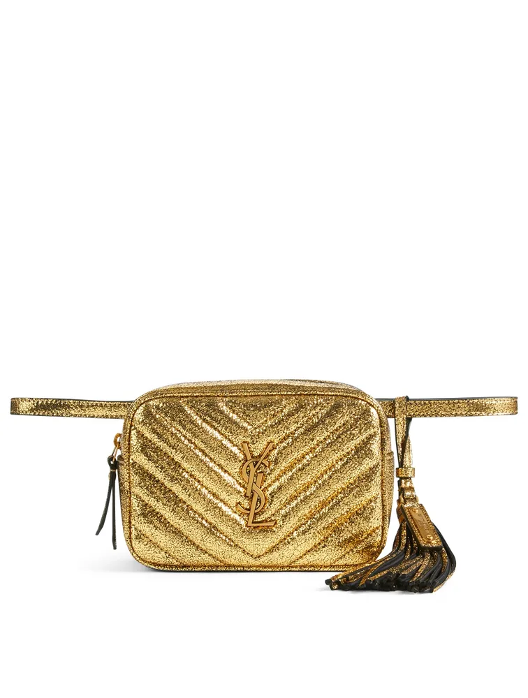 Lou YSL Monogram Metallic Leather Belt Bag