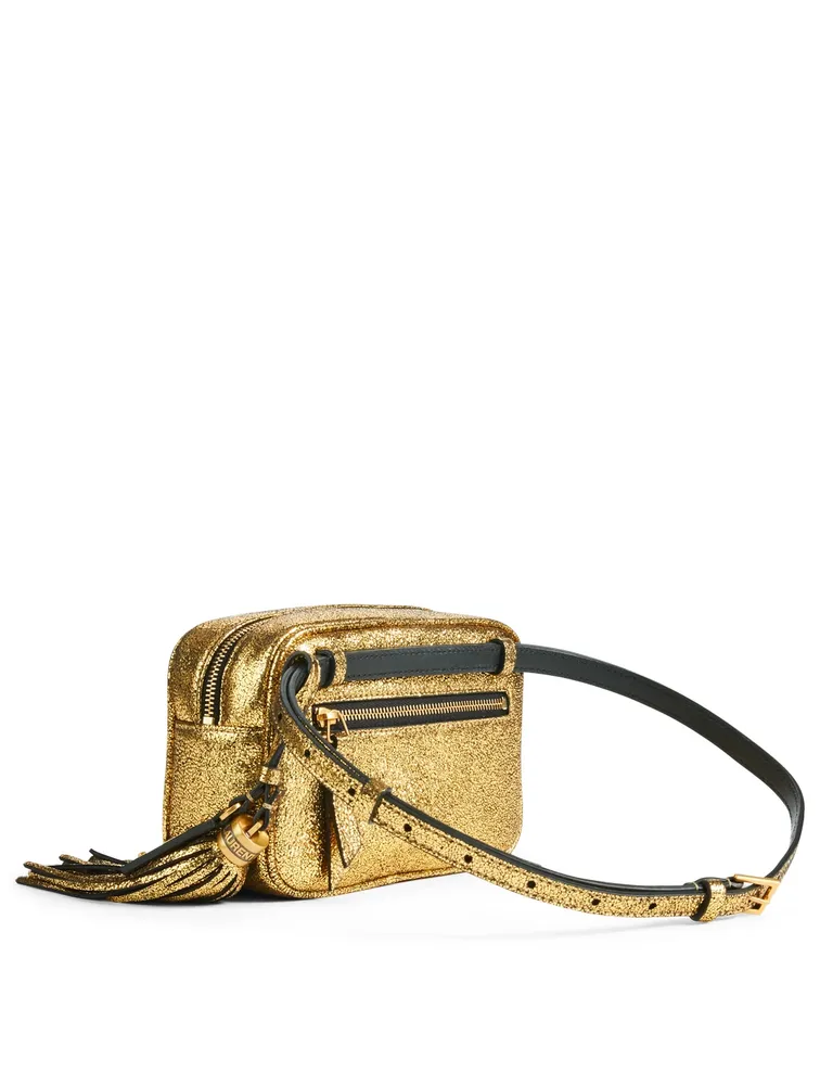 Lou YSL Monogram Metallic Leather Belt Bag