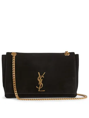 Medium Kate YSL Monogram Reversible Suede And Leather Chain Wallet Bag