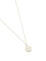 14K Gold Celestial Medallion Pendant Necklace With Diamonds