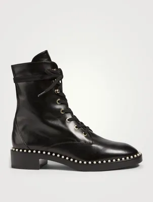 Sondra Leather Combat Boots