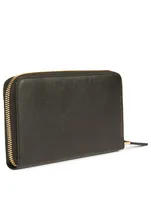 Colourblock Leather Continental Wallet