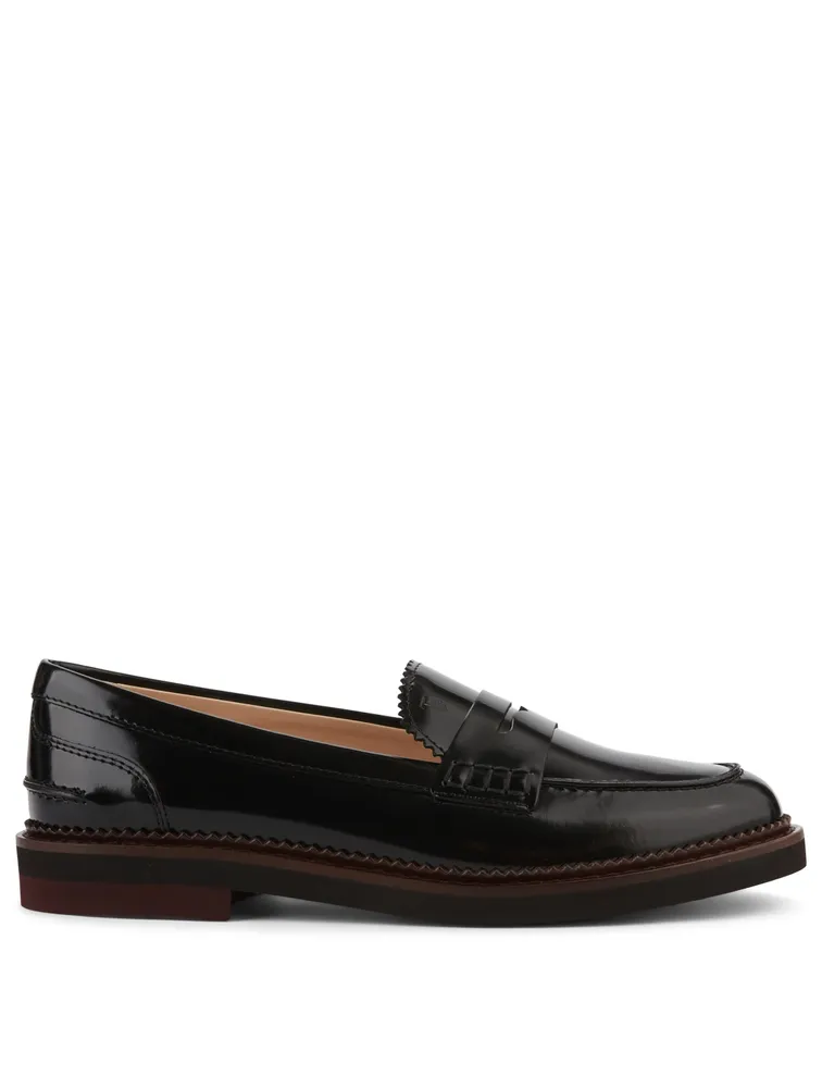 Shiny Leather Loafers