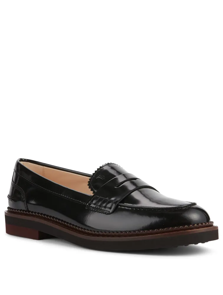 Shiny Leather Loafers