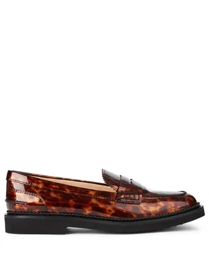 Patent Leather Loafers Tortoise