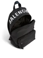 Small Wheel Nylon Backpack