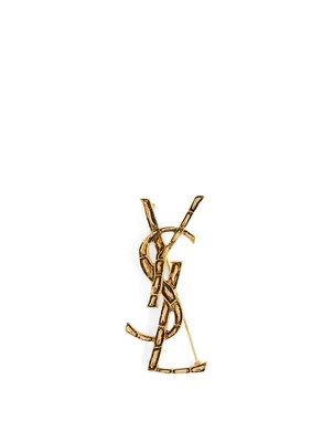 Opyum YSL Crocodile Monogram Brooch