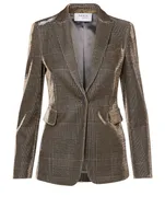 Metallic Blazer Check Print