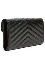 Large YSL Monogram Leather Flap Wallet