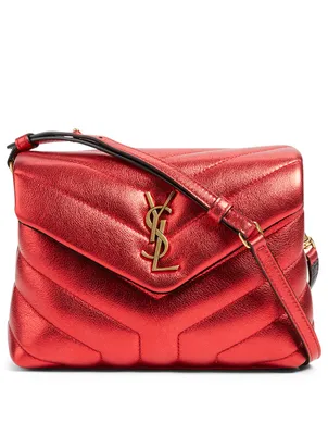 Toy Lou Lou YSL Monogram Metallic Leather Crossbody Bag