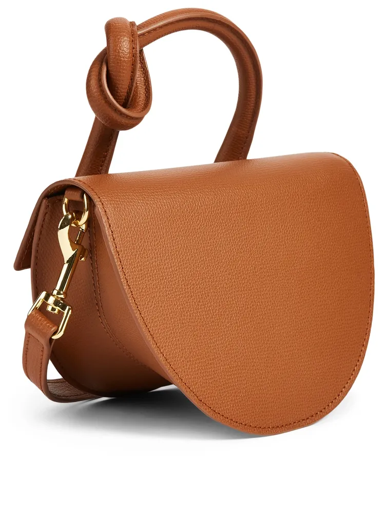 Dolores Leather And Suede Knot Handle Bag