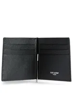 Leather Wallet With Money Clip