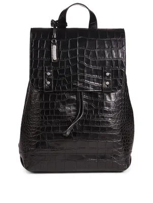 Sac De Jour Croc-Embossed Leather Backpack