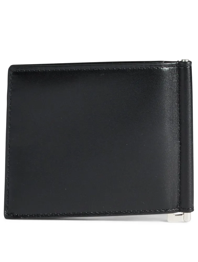 Monogram Leather Wallet With Money Clip