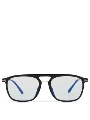 Aviator Optical Glasses With Blue Block Lenses