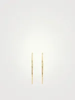 Medium Gold Hammered Bangle Hoop Earrings
