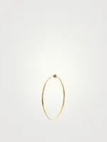 Medium Gold Hammered Bangle Hoop Earrings