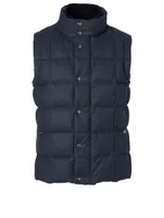 Wool Puffer Vest Check