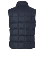 Wool Puffer Vest Check