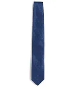 Silk Tie In Geo Pattern