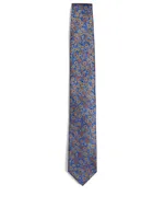 Silk Tie In Floral Print