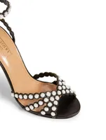 Pearl 105 Leather Heeled Sandals