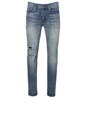 Cotton Stretch Distressed Jeans