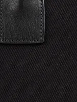 Rive Gauche Linen And Leather Tote Bag