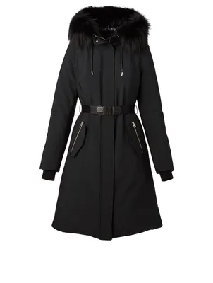 Kailyn Down Coat With Silver Fox Hood