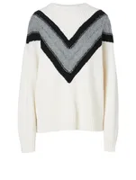 Wool-Blend Cable-Knit Sweater