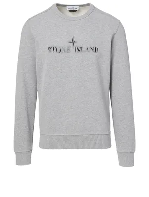 Cotton Sweatshirt With Faded Logo