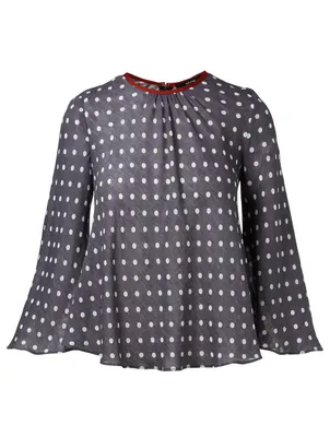 Bardot Blouse Polka Dot Print