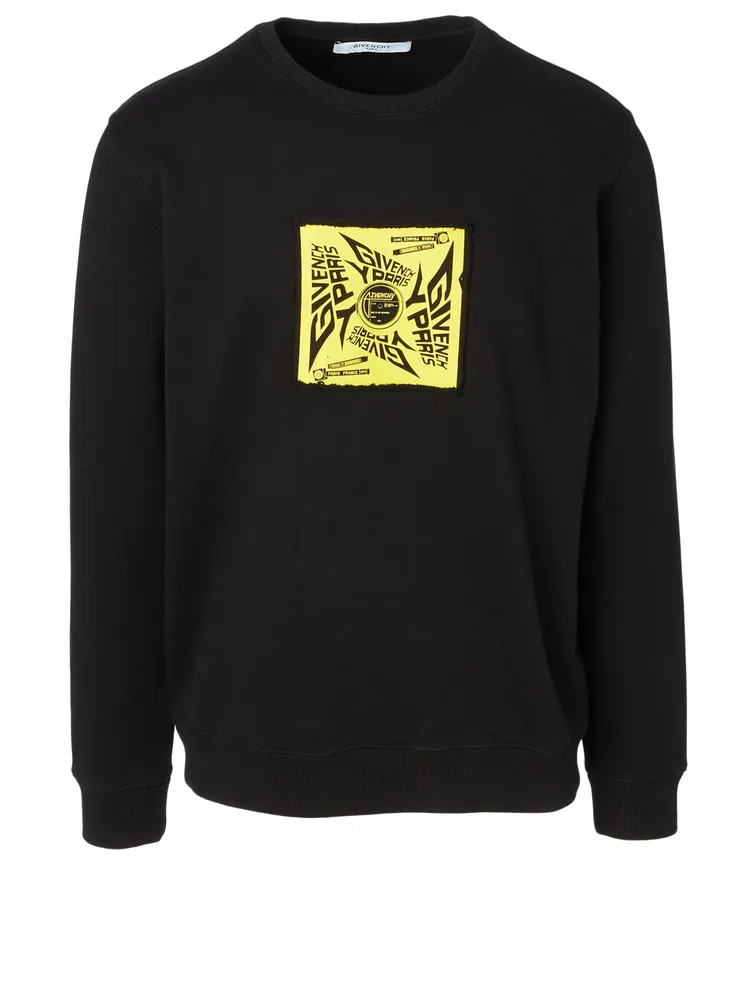 Cotton Sweatshirt Sun Print