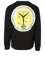 Cotton Sweatshirt Sun Print