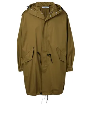 Cotton Logo Military Parka