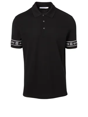 Cotton Logo Trim Polo Shirt