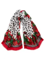 Modal And Cashmere Scarf In Portofino Print