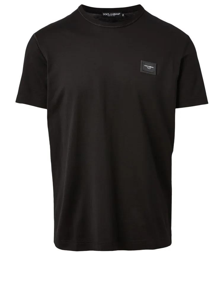 Cotton T-Shirt With Logo Patch